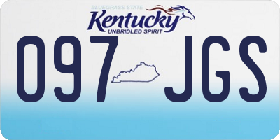KY license plate 097JGS