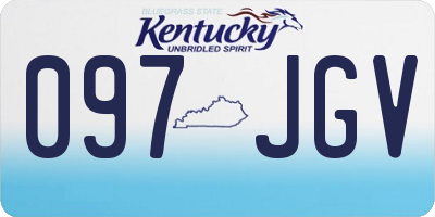 KY license plate 097JGV