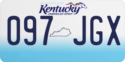 KY license plate 097JGX