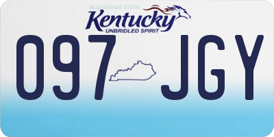 KY license plate 097JGY