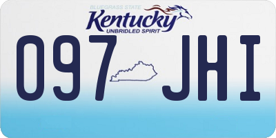 KY license plate 097JHI