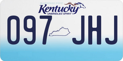 KY license plate 097JHJ