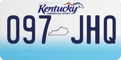 KY license plate 097JHQ