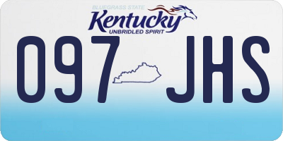 KY license plate 097JHS