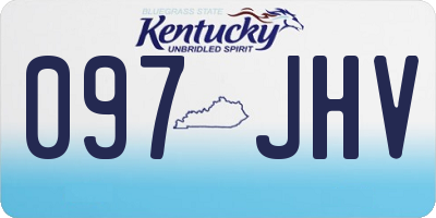 KY license plate 097JHV