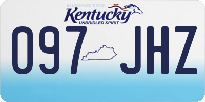 KY license plate 097JHZ