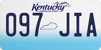 KY license plate 097JIA