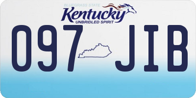 KY license plate 097JIB