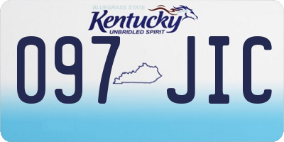 KY license plate 097JIC