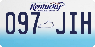 KY license plate 097JIH