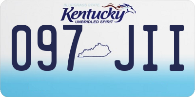 KY license plate 097JII