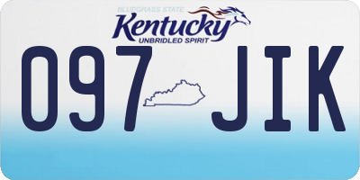 KY license plate 097JIK