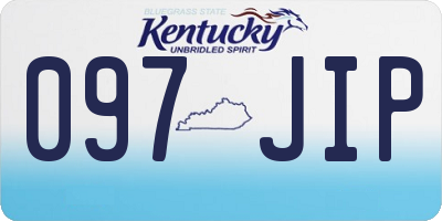 KY license plate 097JIP