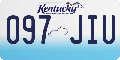 KY license plate 097JIU