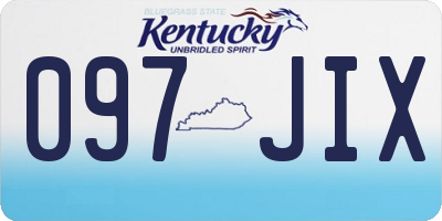 KY license plate 097JIX