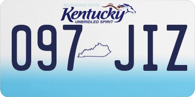 KY license plate 097JIZ
