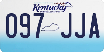 KY license plate 097JJA