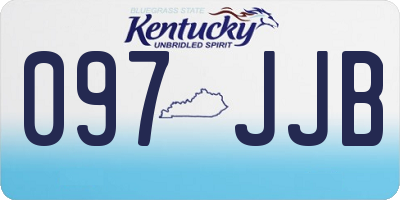 KY license plate 097JJB