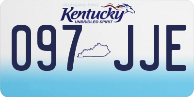 KY license plate 097JJE