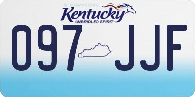 KY license plate 097JJF