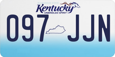 KY license plate 097JJN