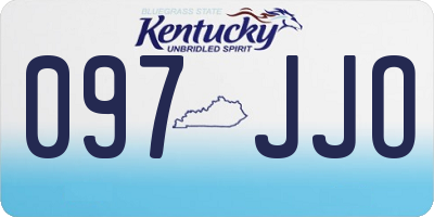 KY license plate 097JJO
