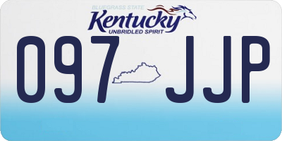 KY license plate 097JJP