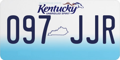 KY license plate 097JJR