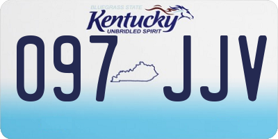 KY license plate 097JJV