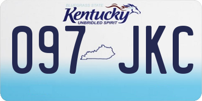 KY license plate 097JKC