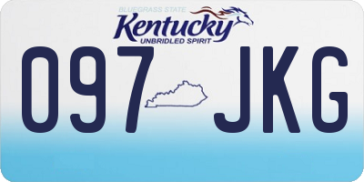 KY license plate 097JKG
