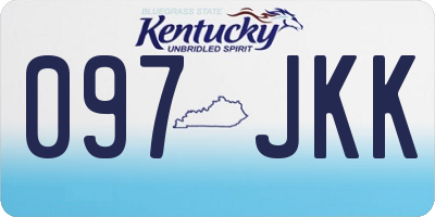 KY license plate 097JKK