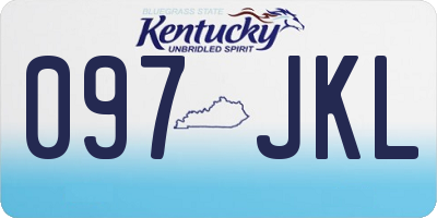 KY license plate 097JKL