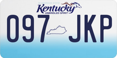 KY license plate 097JKP