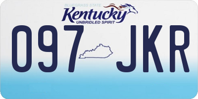 KY license plate 097JKR