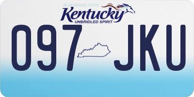 KY license plate 097JKU