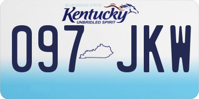 KY license plate 097JKW