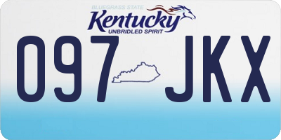 KY license plate 097JKX