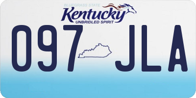 KY license plate 097JLA