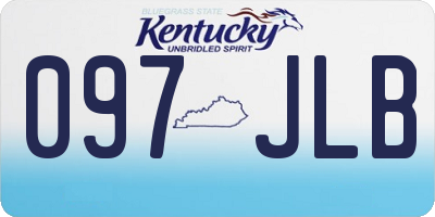 KY license plate 097JLB