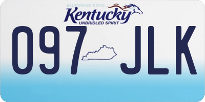 KY license plate 097JLK