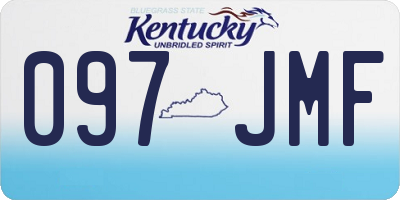 KY license plate 097JMF