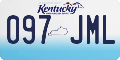 KY license plate 097JML