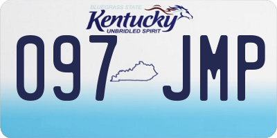 KY license plate 097JMP