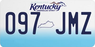 KY license plate 097JMZ