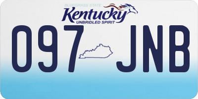 KY license plate 097JNB