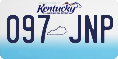KY license plate 097JNP