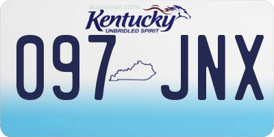 KY license plate 097JNX
