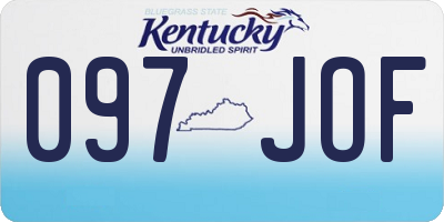 KY license plate 097JOF