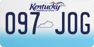 KY license plate 097JOG